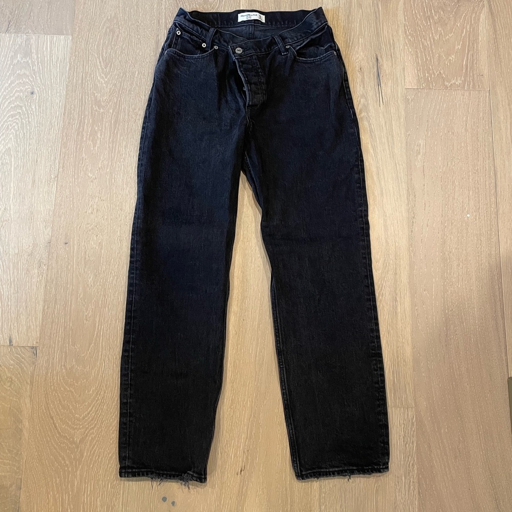 Abercrombie & Fitch “The Dad High Rise” Women's Black Boyfriend Jeans